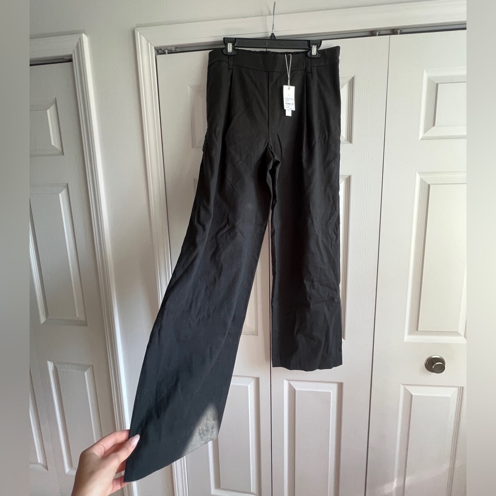 Vince Wide Leg Black Linen Pants